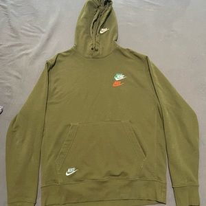 Olive green Nike hoodie